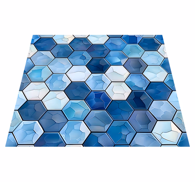 Office carpet with blue tile effect - TenStickers