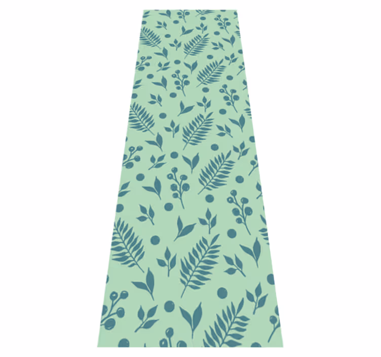 Office carpet in green leaves design - TenStickers