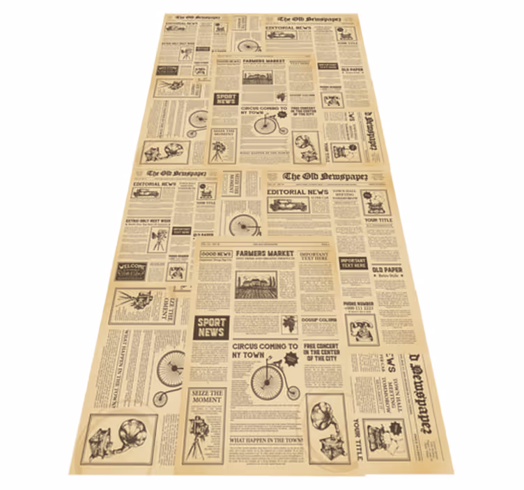 Office carpet vintage american newspaper design - TenStickers