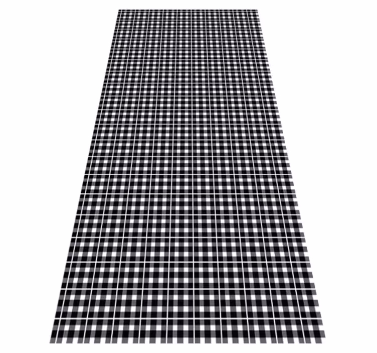 Office carpet in black and white gingham pattern - TenStickers