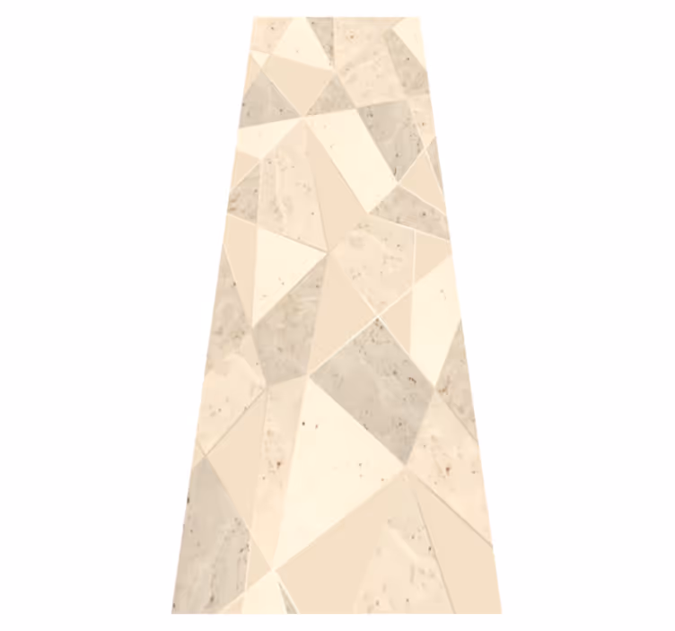 Office carpet 3d golden triangles design - TenStickers