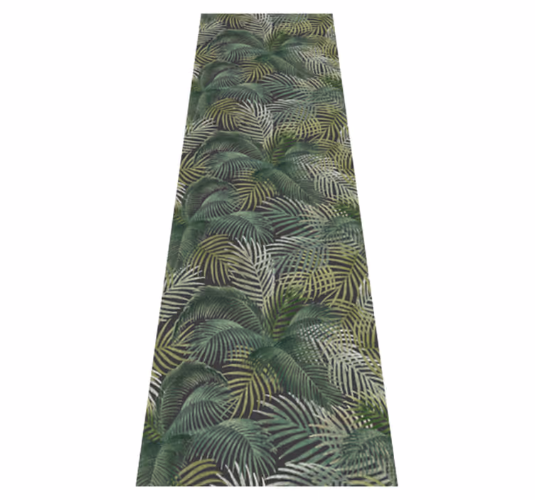Office carpet with green palm leaves design - TenStickers