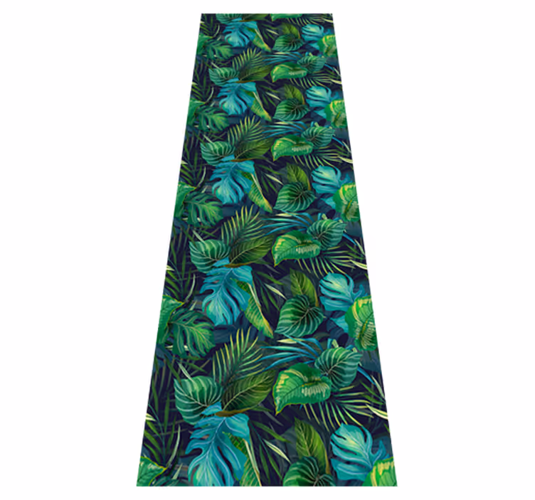 Office carpet green leaves realistic pattern - TenStickers