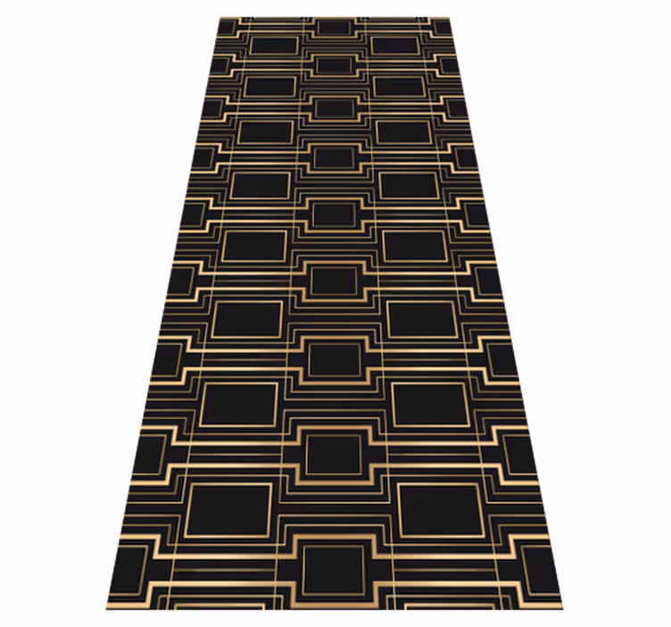 Office carpet with gold frame art decor pattern - TenStickers