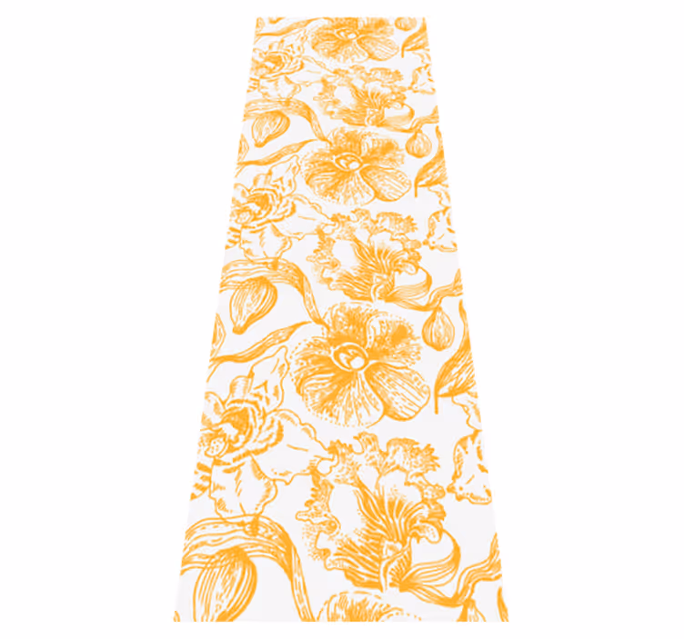 Office carpet with yellow orchid flower pattern - TenStickers