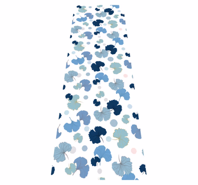Office carpet blue ginkgo leaf design - TenStickers