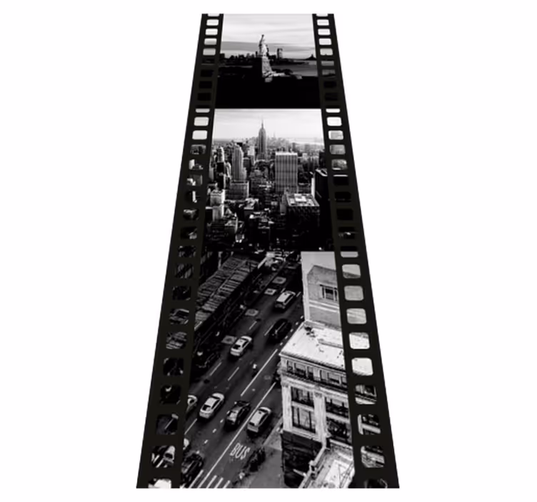 Bedroom carpet nyc photo tape collage - TenStickers