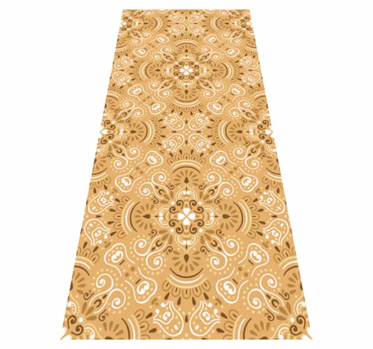 Bedroom carpet in vintage beige ornamental design - TenStickers