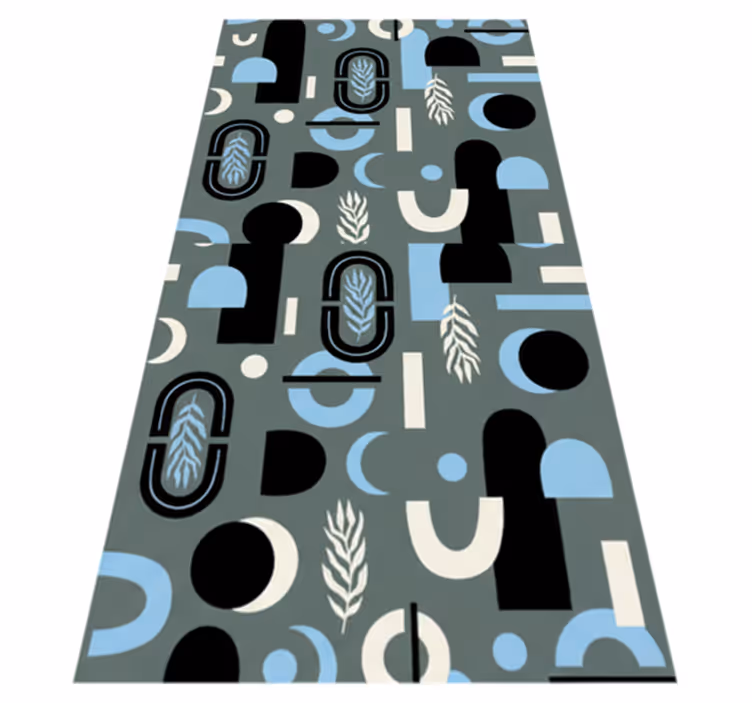 Bedroom carpet with geometric abstract design - TenStickers