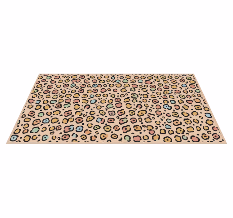 Bedroom carpet in pastel leopard print - TenStickers