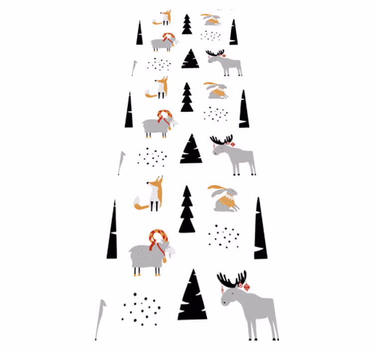 Bedroom carpet with winter animals design - TenStickers