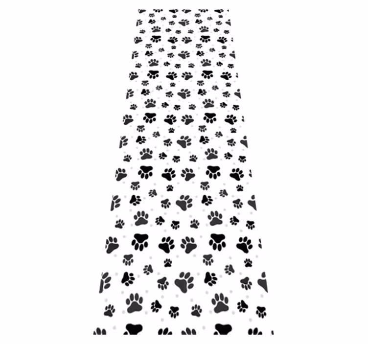 Bedroom carpet with pet paw print design - TenStickers