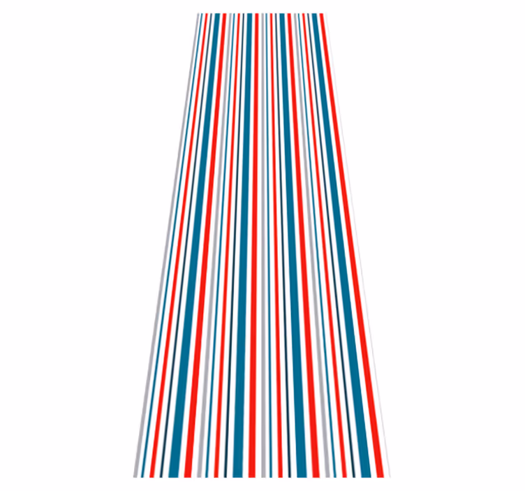 Bedroom carpet in marine retro striped design - TenStickers