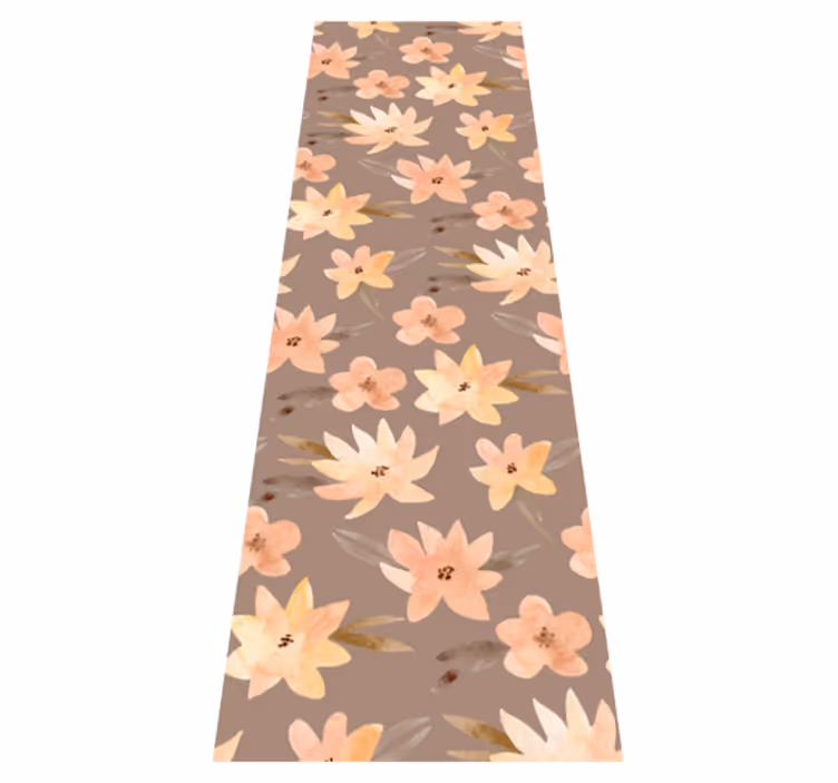 Bedroom carpet aquarella flowers in pastel colors - TenStickers