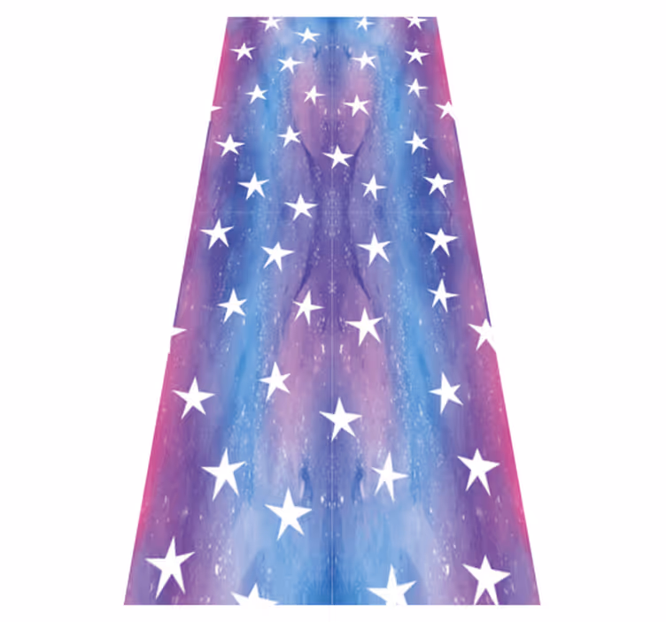 Bedroom carpet in purple cosmos with stars - TenStickers