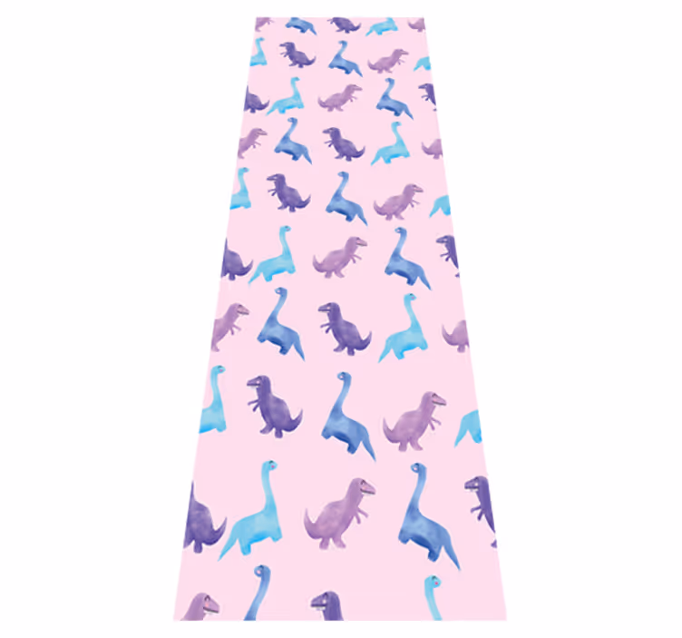 Bedroom carpet with pink dinosaurs design - TenStickers