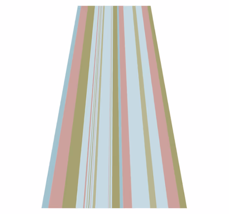 Blue and green 80's stripes bedroom carpet - TenStickers
