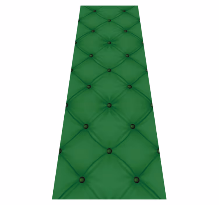 Bedroom carpet in green velour diamond pattern - TenStickers
