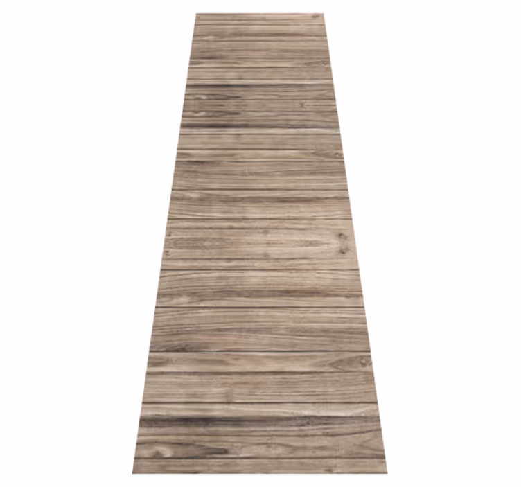 Bedroom carpet in gray rustic horizontal wood - TenStickers