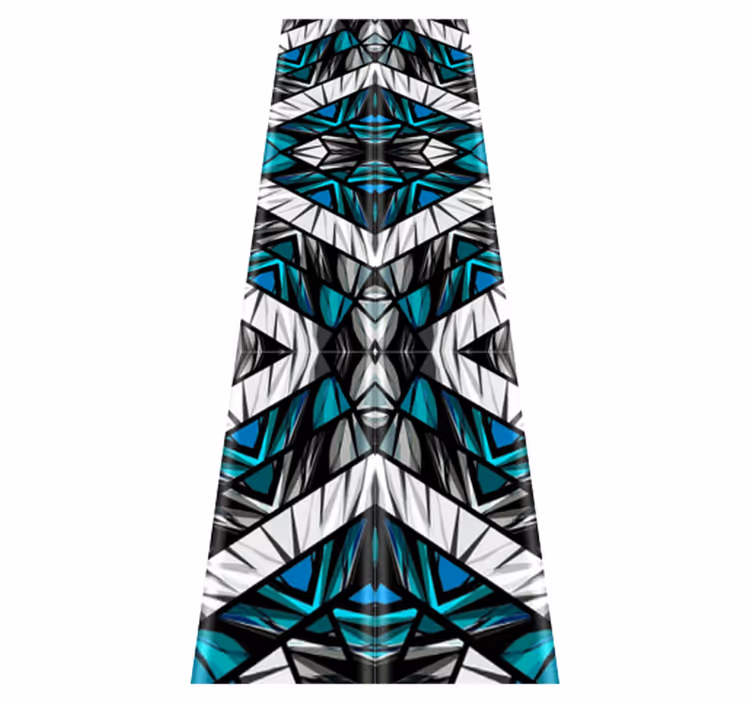 Cool black blue and white graffiti bedroom carpet - TenStickers
