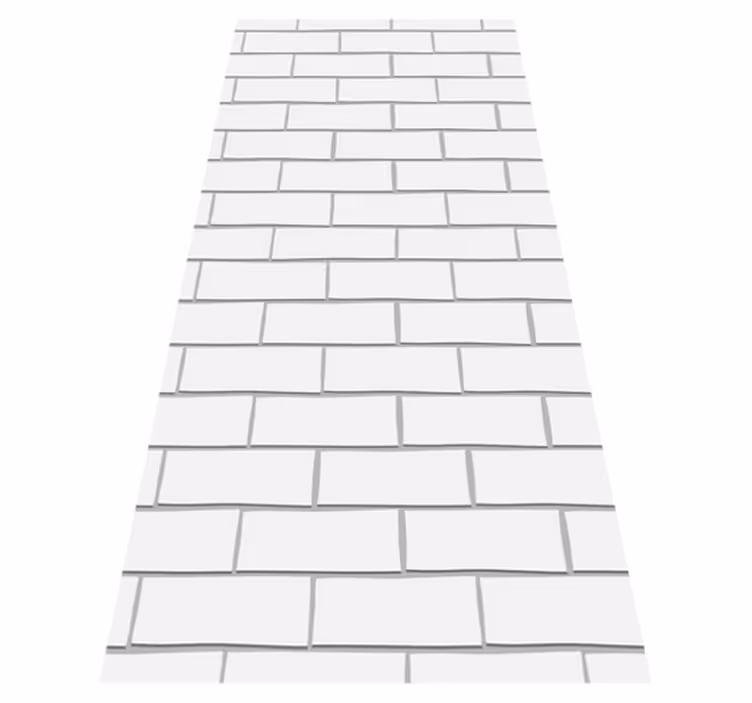 Bedroom carpet in thick white brick design - TenStickers