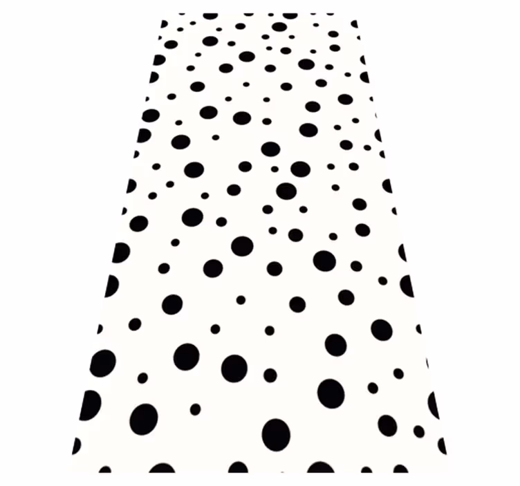 Bedroom carpet in black and white polka dots - TenStickers