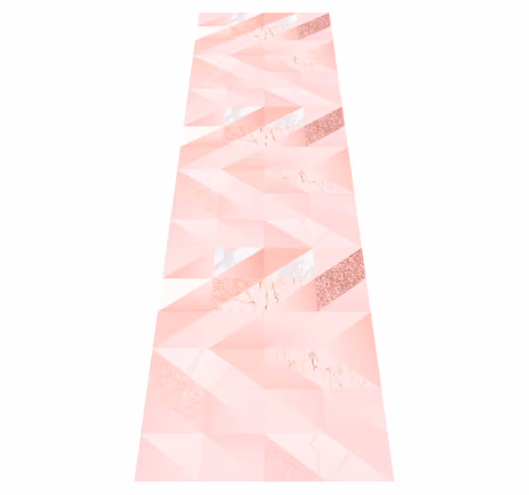 Girly pink geometric background bedroom carpet - TenStickers