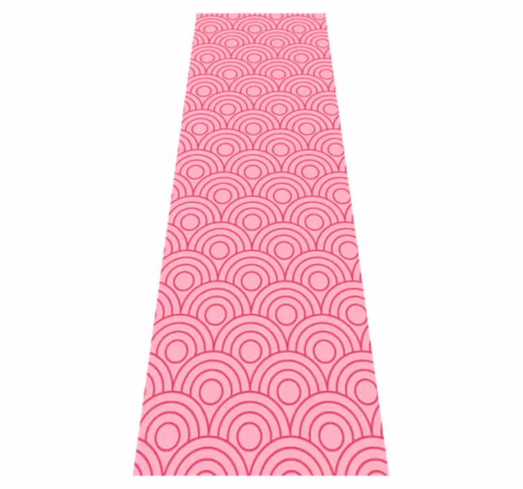 Bedroom carpet in dark and light pink shape - TenStickers