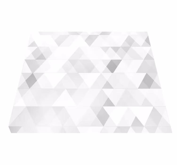Bedroom carpet with geometric grey triangles - TenStickers