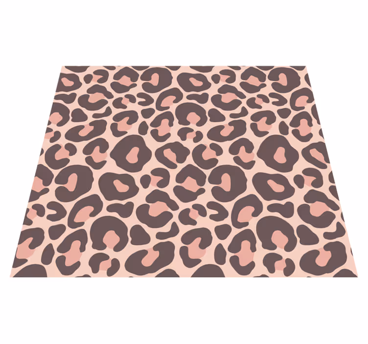 Pink leopard print bedroom carpet - TenStickers