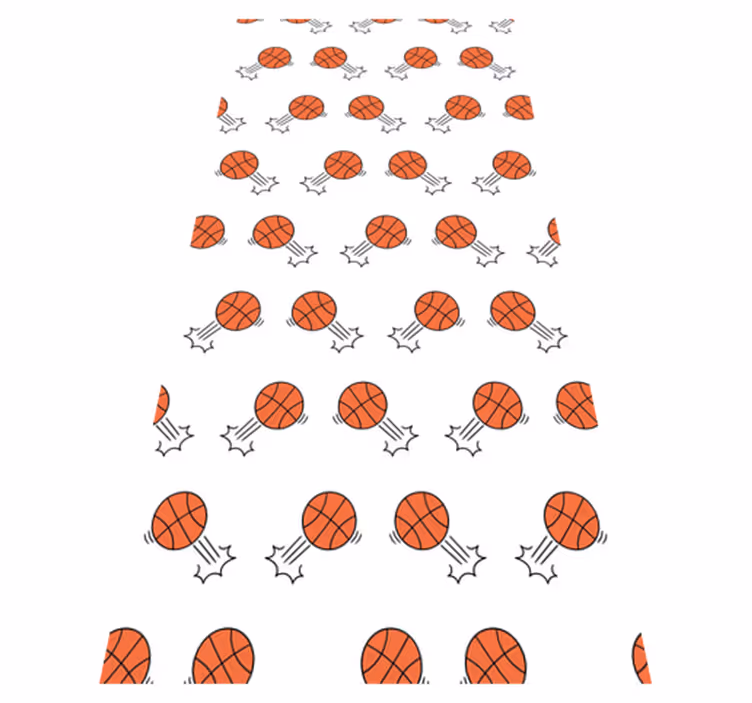 Bedroom carpet inspired by hand-drawn basketballs - TenStickers