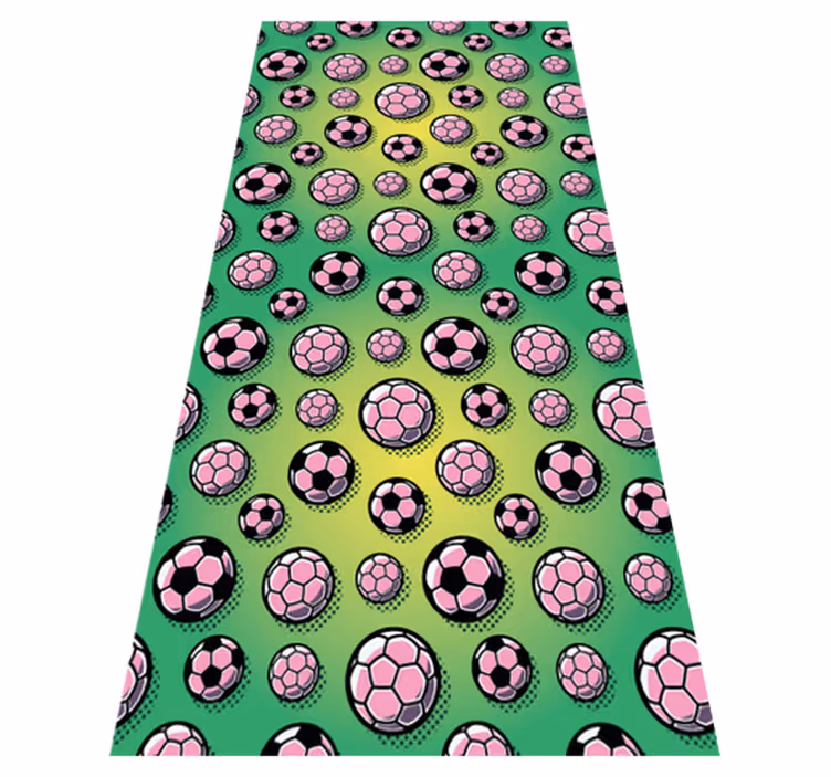 Bedroom carpet with gradient football field design - TenStickers