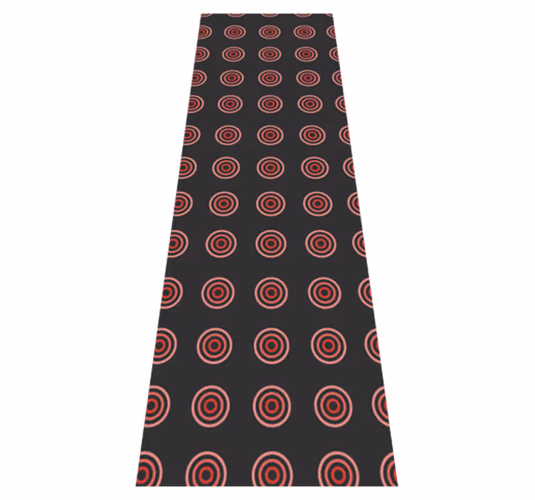 Bedroom carpet with red seamless round pattern - TenStickers