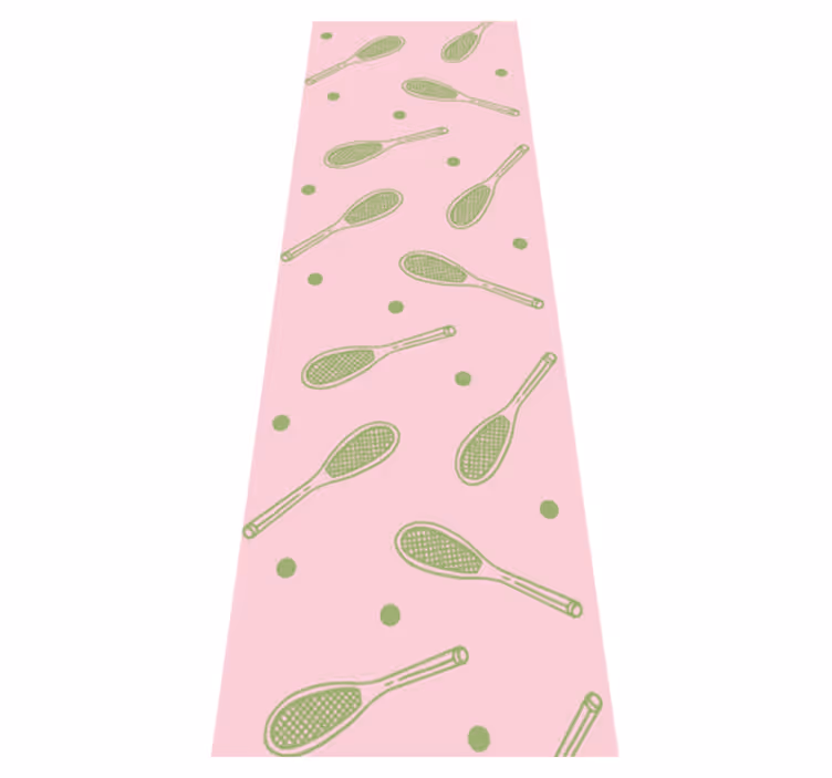 Bedroom carpet with seamless tennis racket design - TenStickers