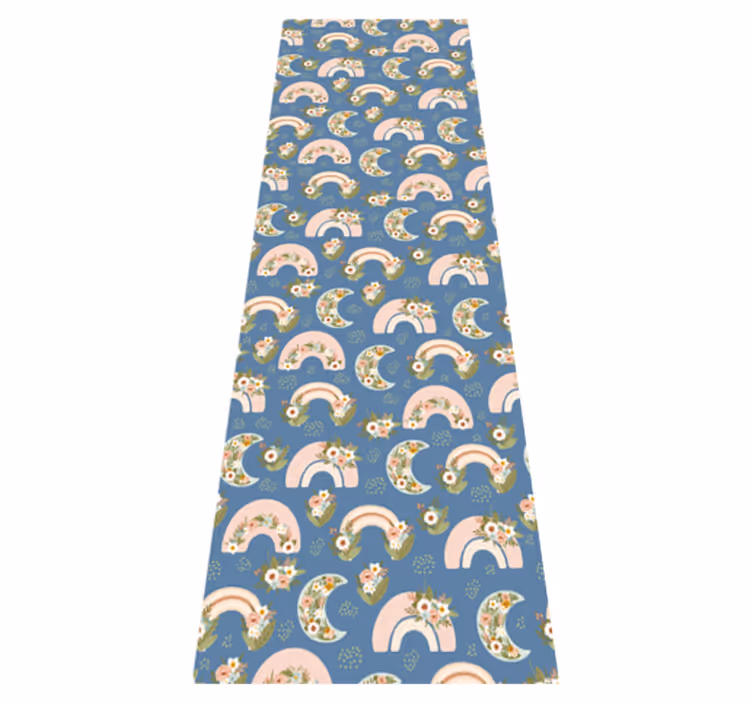 Bedroom carpet with children's spring rainbow and flowers - TenStickers