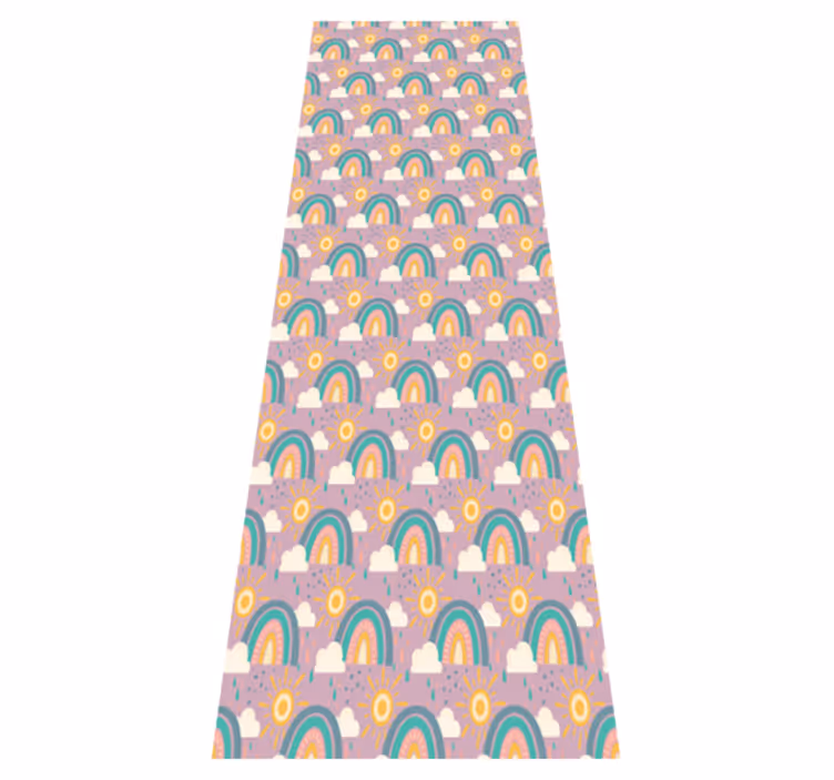 Cute pattern with sun and rainbow bedroom carpet - TenStickers