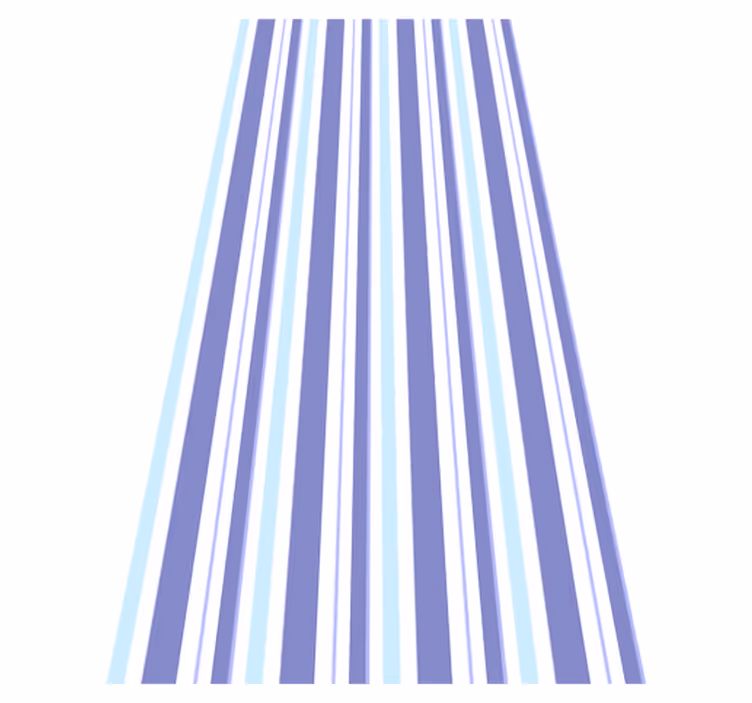 Bedroom carpet with thin vertical blue stripes - TenStickers