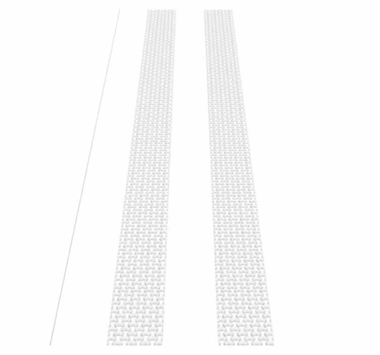 Bedroom carpet with 3d white vertical stripes - TenStickers