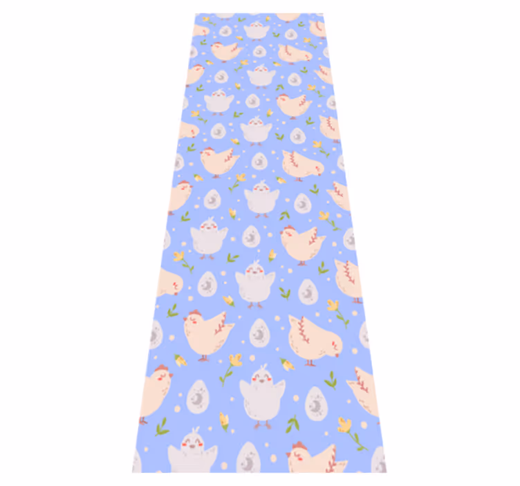 Bedroom carpet with chicken characters for kids - TenStickers