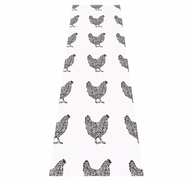 Bedroom carpet with black hen design - TenStickers