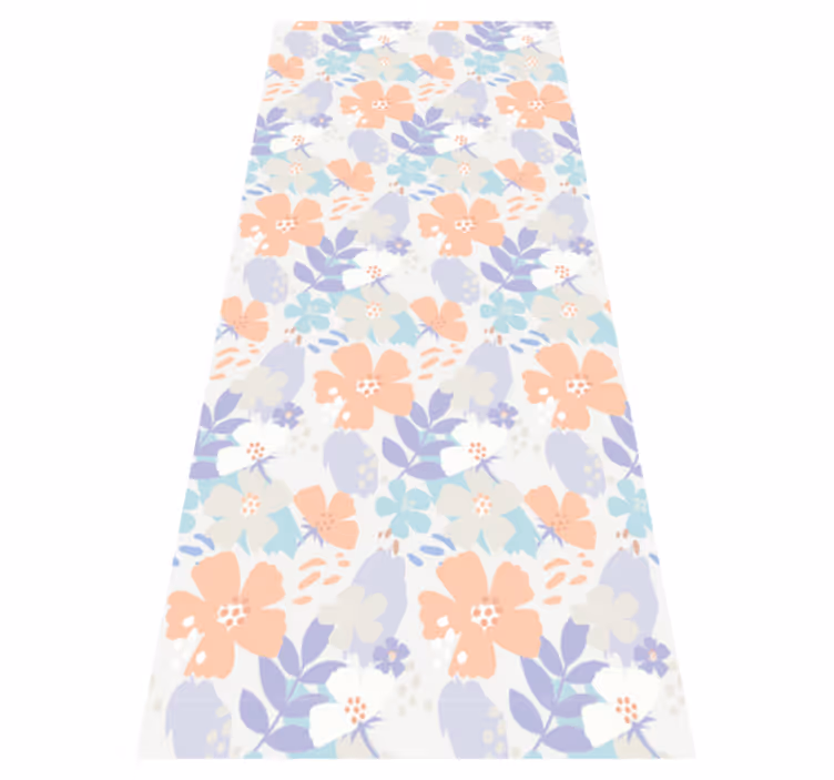 Bedroom carpet with original nordic flowers design - TenStickers