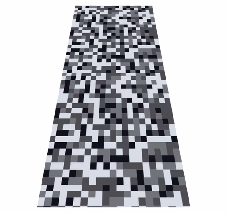 Bedroom carpet in nordic style grey shaded squares - TenStickers