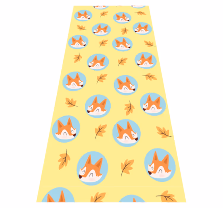 Bedroom carpet with nordic style foxes design - TenStickers