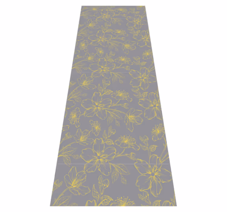 Bedroom carpet in pantone floral design - TenStickers