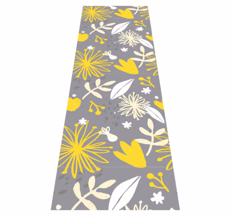 Bedroom carpet in pantone vintage floral design - TenStickers