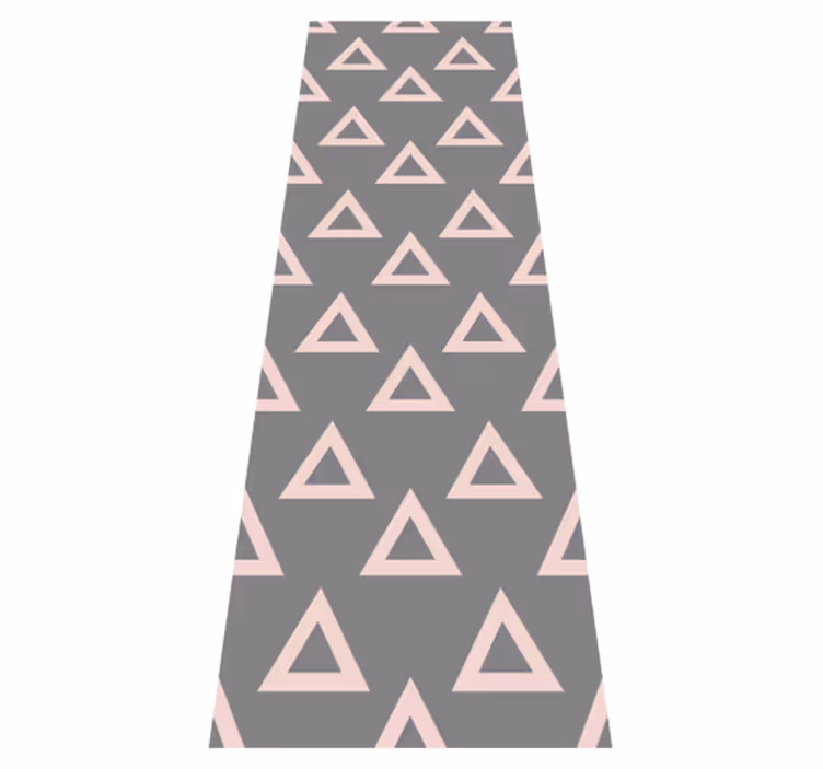 Bedroom carpet in pink and grey triangles - TenStickers