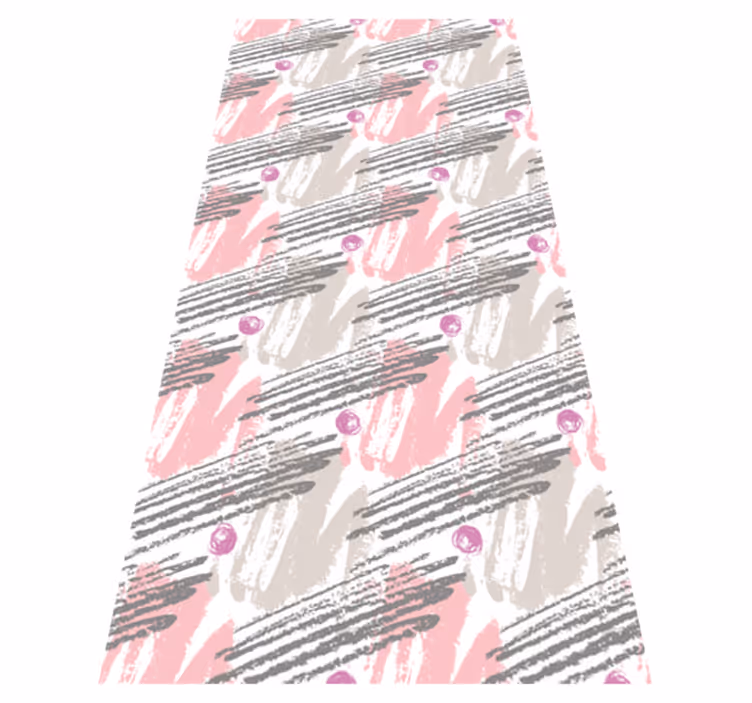 Bedroom carpet in pink and grey paint strokes - TenStickers
