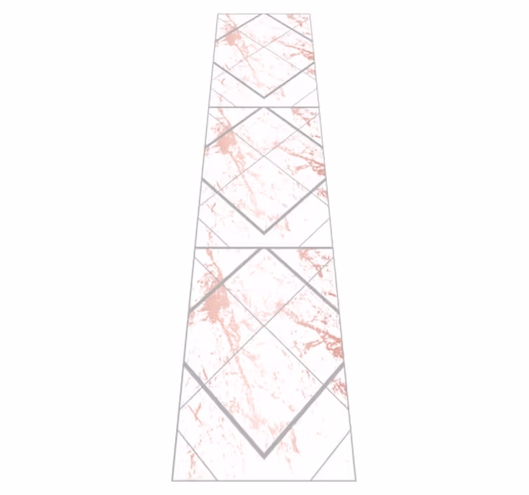 Bedroom carpet in pink and grey marble outline - TenStickers