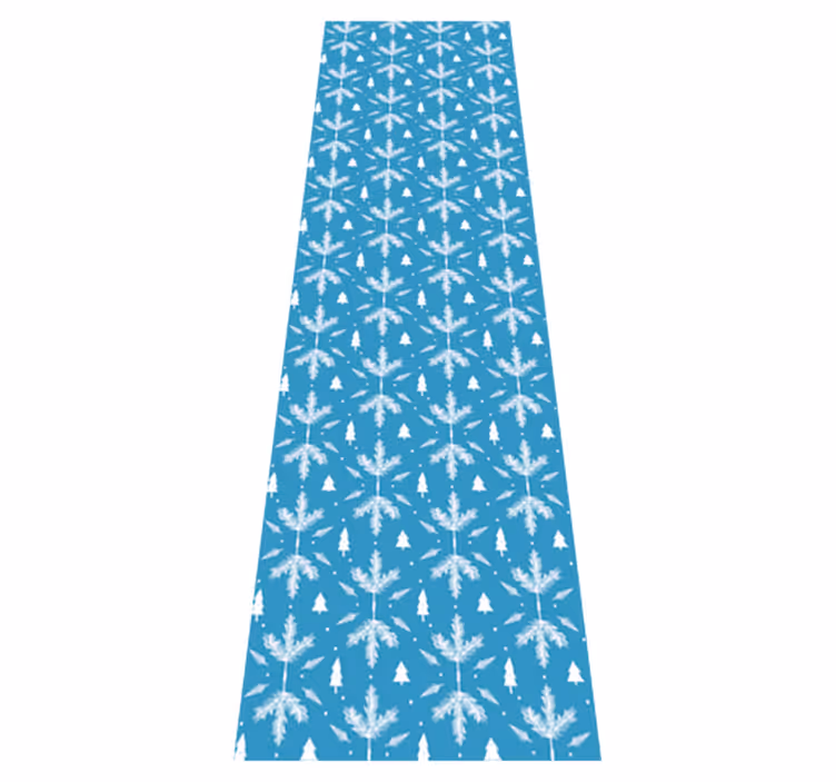 Bedroom carpet in nordic folk blue style - TenStickers