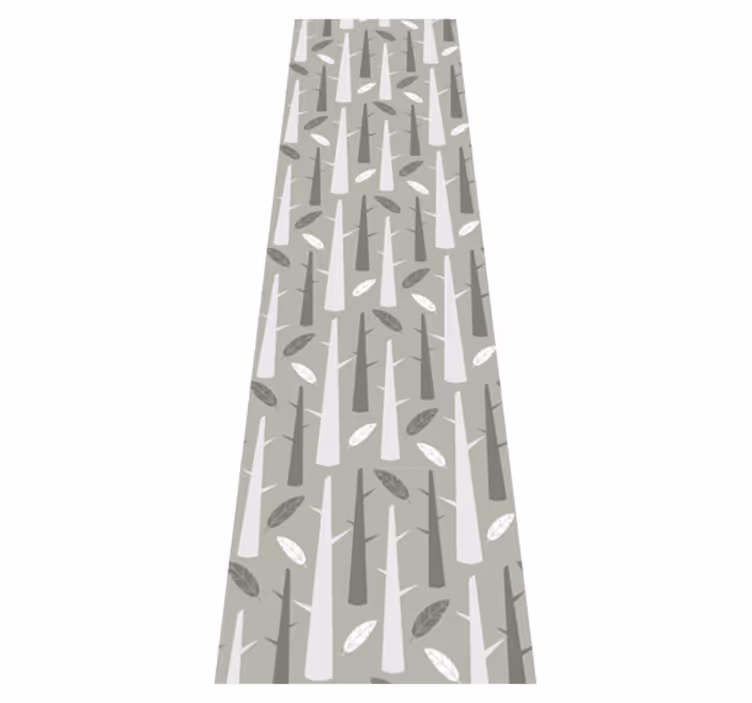 Bedroom carpet with nordic style gray branches - TenStickers